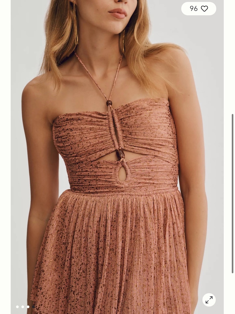 Sabina Musayev Tiered Ruffle Maxi Dress in Dusty Rose - Picture 2 of 6